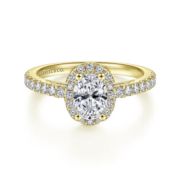 14KY Diamond Engagement Semi-Mount Ring, .41 CTW